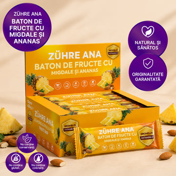 Bară cu Fructe, Migdale și Ananas 35 gr x 12 bucăți