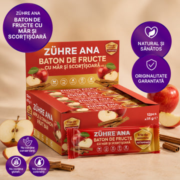 Bară cu Fructe, Măr și Scorțișoară 35 gr x 12 bucăți
