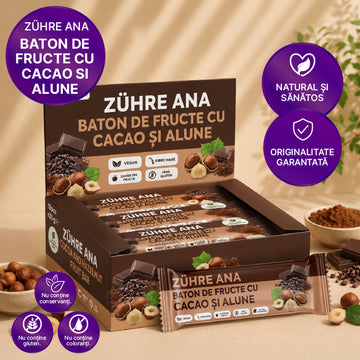 Bară cu Fructe, Cacao și Alune 35 gr x 12 bucăți