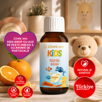 Kids Sirop cu Ulei de Pește Omega 3 cu Vitamine și Aromă de Portocale 150 ml