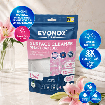 Clean Capsule Inteligente pentru Curățarea Suprafețelor cu Parfum de Crin și Lotus 150 gr