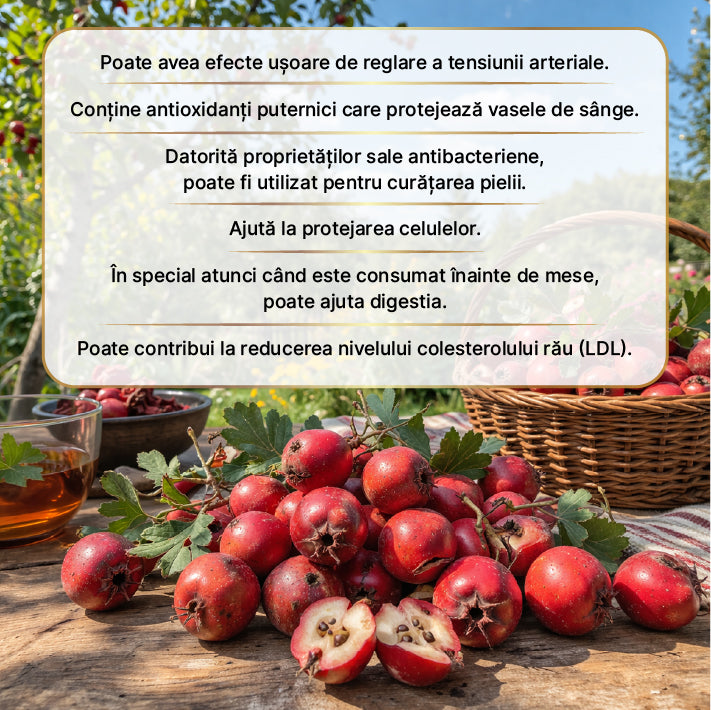 Zuhre Ana Oțet de păducel , 500 ml Fermentatie Naturala
