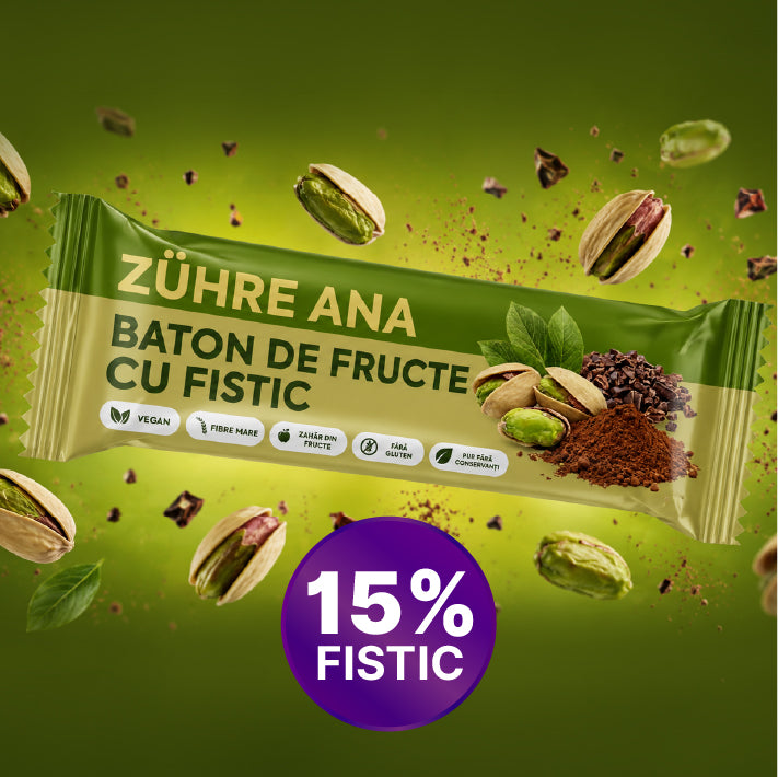 Bară cu Fructe, Fistic și Cacao 35 gr x 12 bucăți