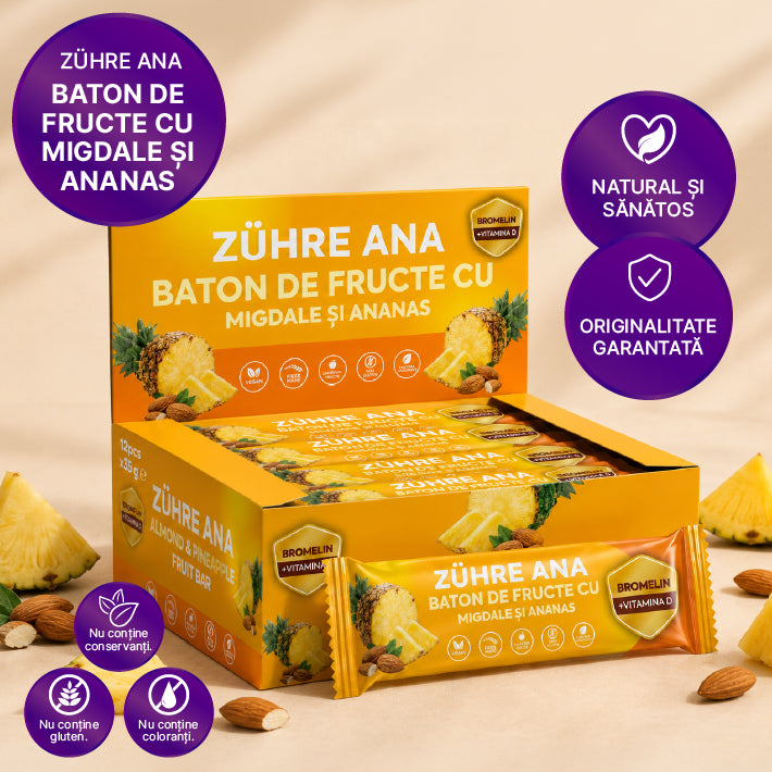 Bară cu Fructe, Migdale și Ananas 35 gr x 12 bucăți