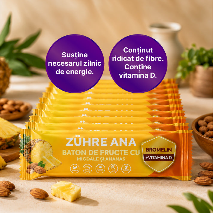 Bară cu Fructe, Migdale și Ananas 35 gr x 12 bucăți