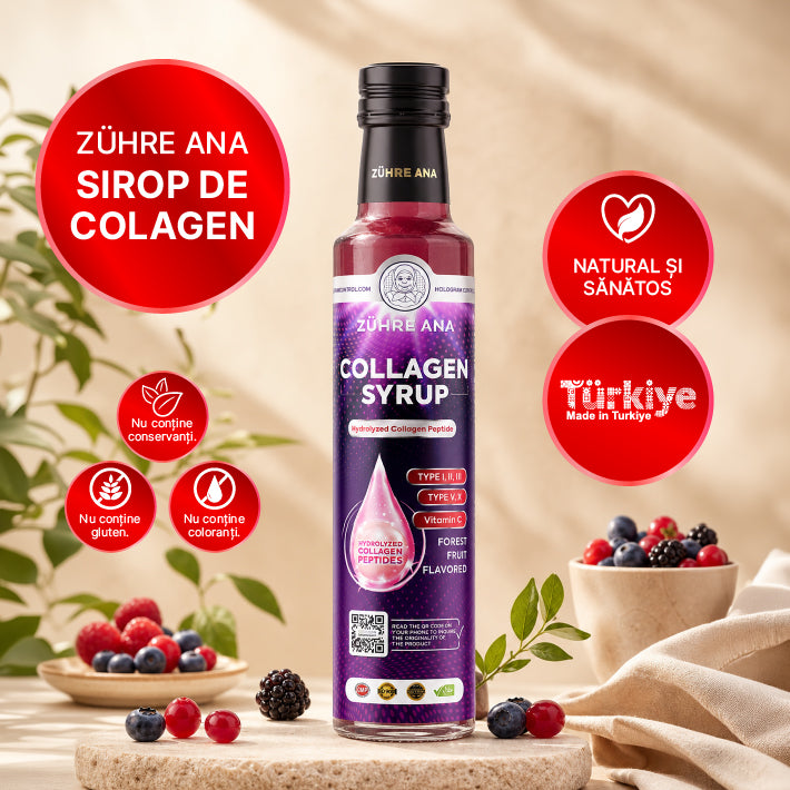 Sirop de Colagen Zuhre Ana cu 5 Tipuri de Peptide de Colagen Hidrolizat 250 ml