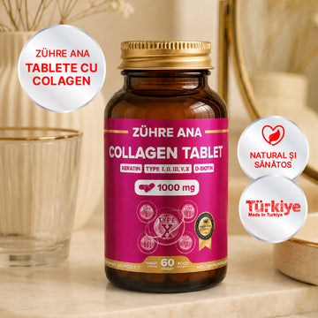 Comprimate de Colagen Zuhre Ana cu 5 Tipuri de Colagen, Keratină și Biotină  60 de tablete