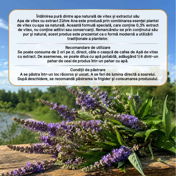 Apă de Vitex cu Extract Zuhre Ana 500 ml