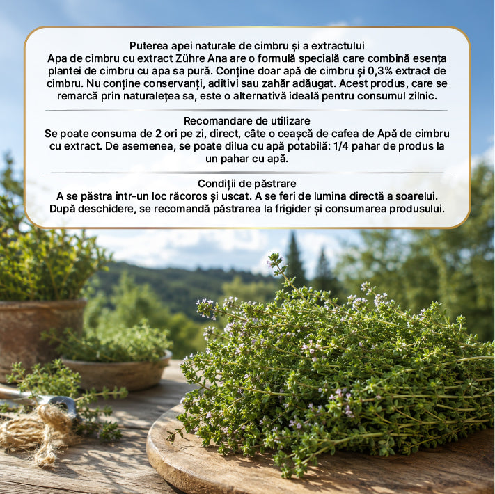 Apă de Cimbru cu Extract Zuhre Ana 500 ml