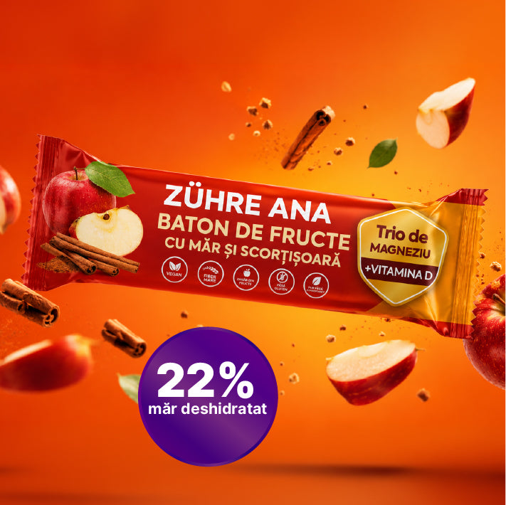 Bară cu Fructe, Măr și Scorțișoară  35 gr x 12 bucăți
