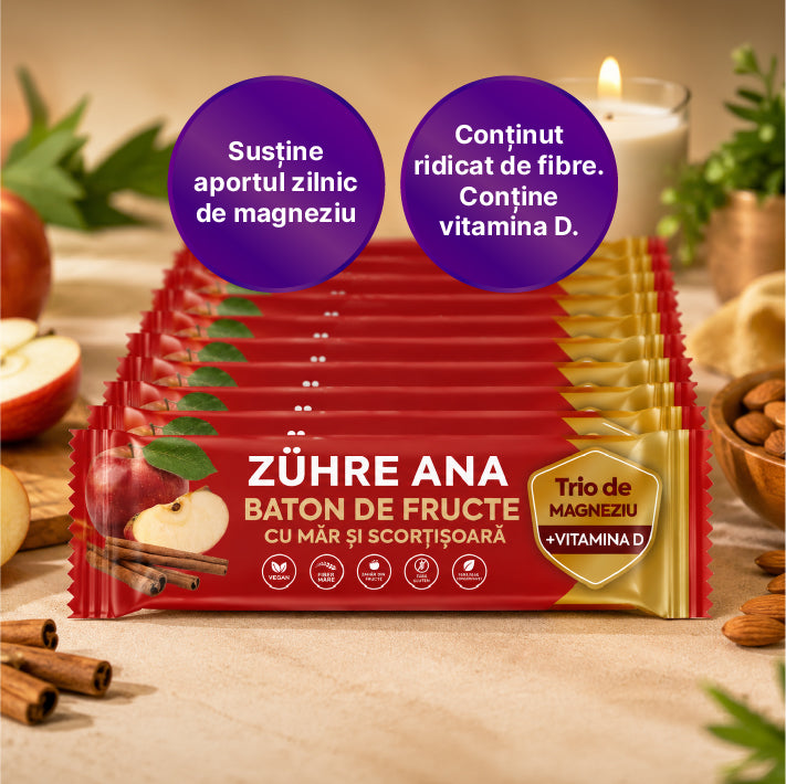 Bară cu Fructe, Măr și Scorțișoară  35 gr x 12 bucăți