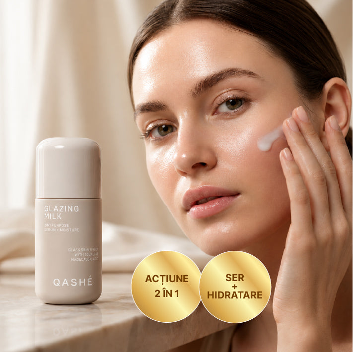 Qashé Glazing milk / Lapte hidratant 2in1 cu efect de iluminare 80ml