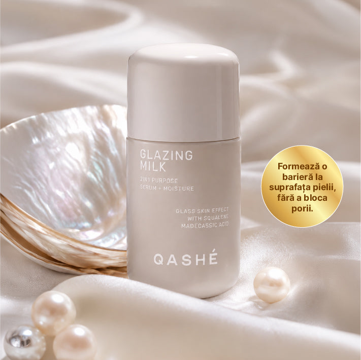 Qashé Glazing milk / Lapte hidratant 2in1 cu efect de iluminare 80ml