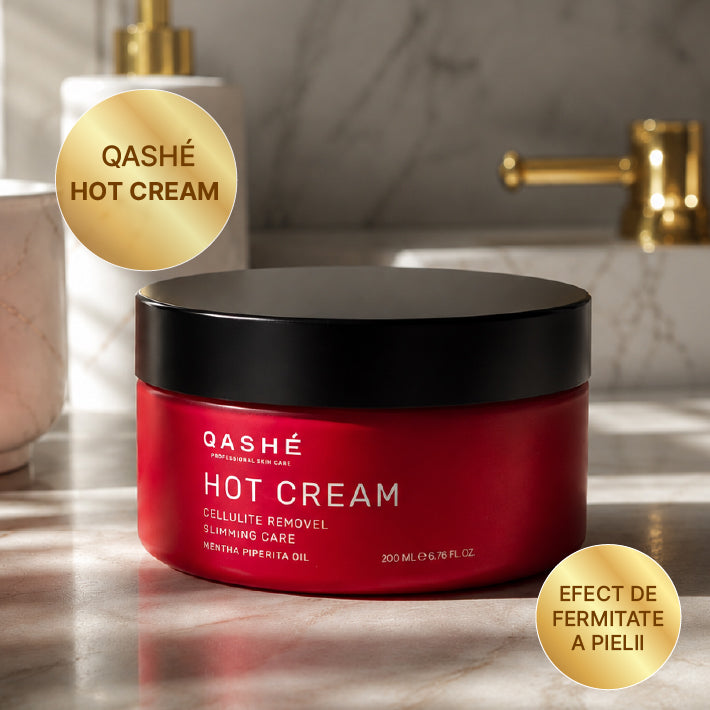 Qashé Hot Cream Cremă Termoactivă pentru Fermitatea Corpului cu Mentol