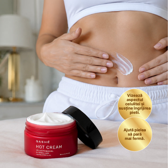 Qashé Hot Cream Cremă Termoactivă pentru Fermitatea Corpului cu Mentol