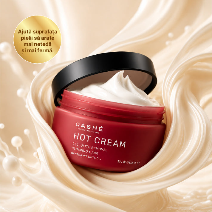 Qashé Hot Cream Cremă Termoactivă pentru Fermitatea Corpului cu Mentol