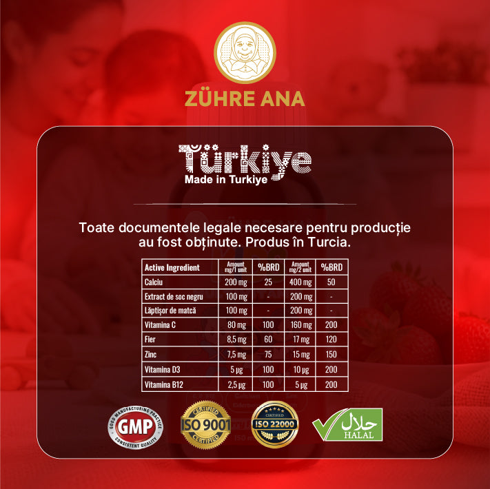 Sirop Multivitaminic pentru Copii cu Aromă de Căpșuni 150 ml