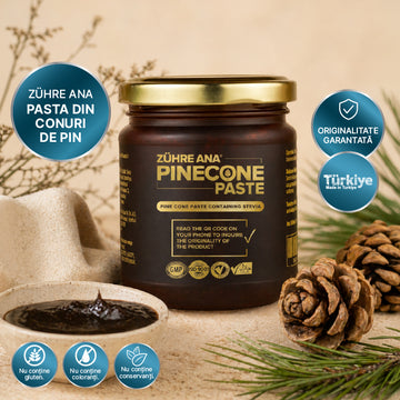 Pastă de conuri de pin pentru diabetici, cu stevia. 240 gr