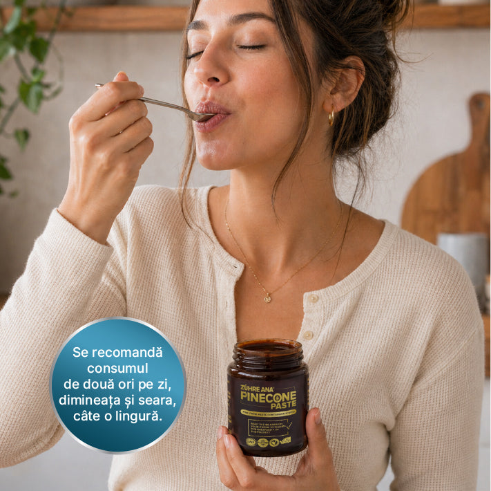 Pastă de conuri de pin pentru diabetici, cu stevia. 240 gr