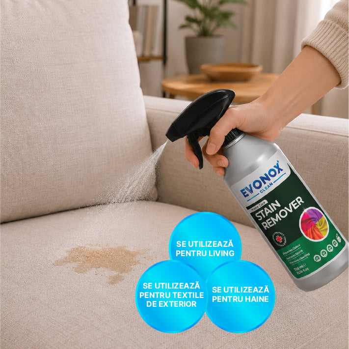 Spray de îndepărtare a petelor Evonox Clean Multi-Purpose Ultra Puternic 750 ml - Vegan