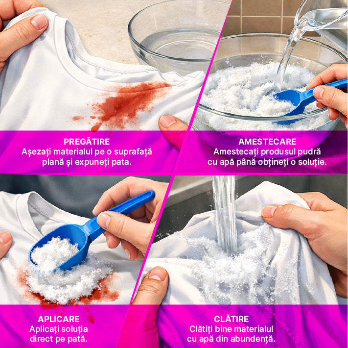 Clean Oxi Force Pudră pentru îndepărtarea petelor 750 gr