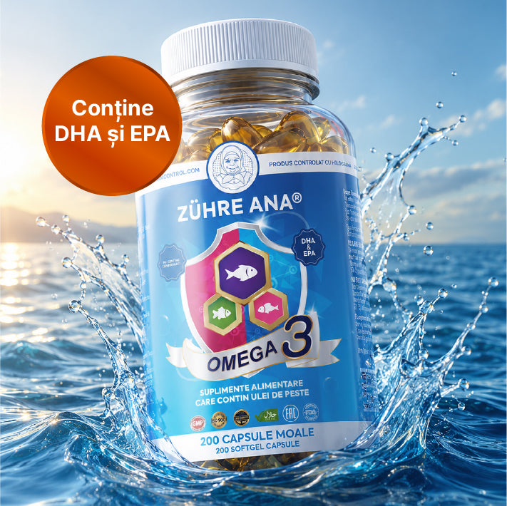 Omega 3 Ulei de Pește 1300 mg – 200 Capsule Masticabile