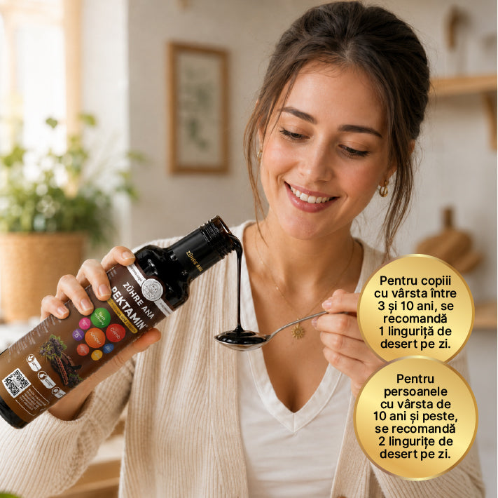Pektamin - Un amestec de melasă de dud negru, roșcov și ienupăr (fortificat cu vitamine)