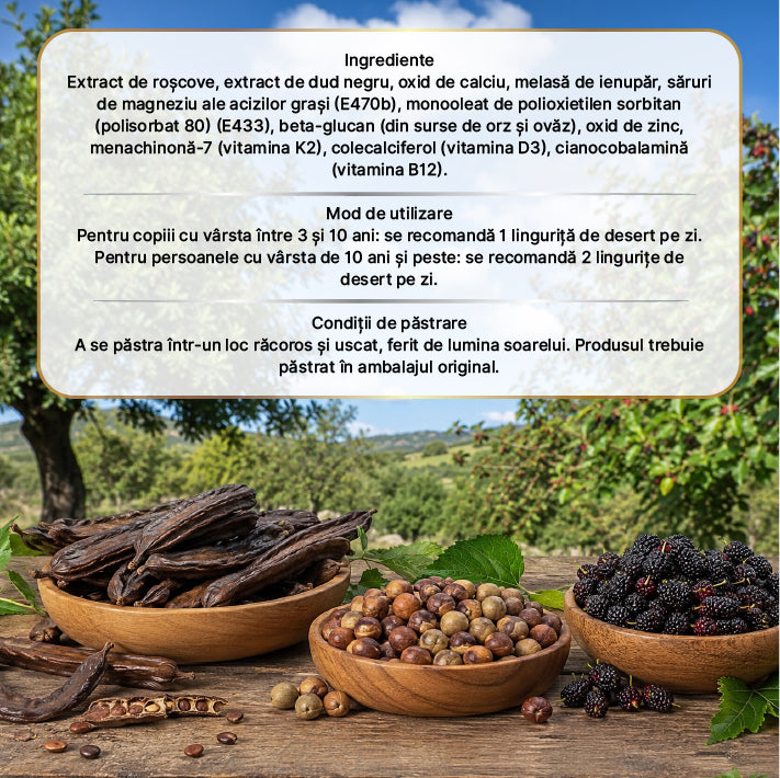 Pektamin - Un amestec de melasă de dud negru, roșcov și ienupăr (fortificat cu vitamine)