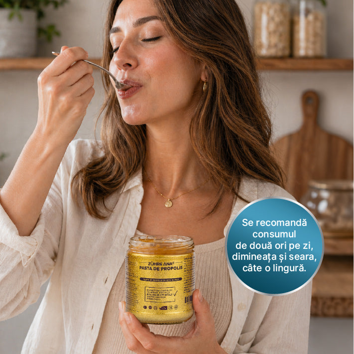 Pastă de Propolis cu Beta Glucan și Ginseng 240 gr