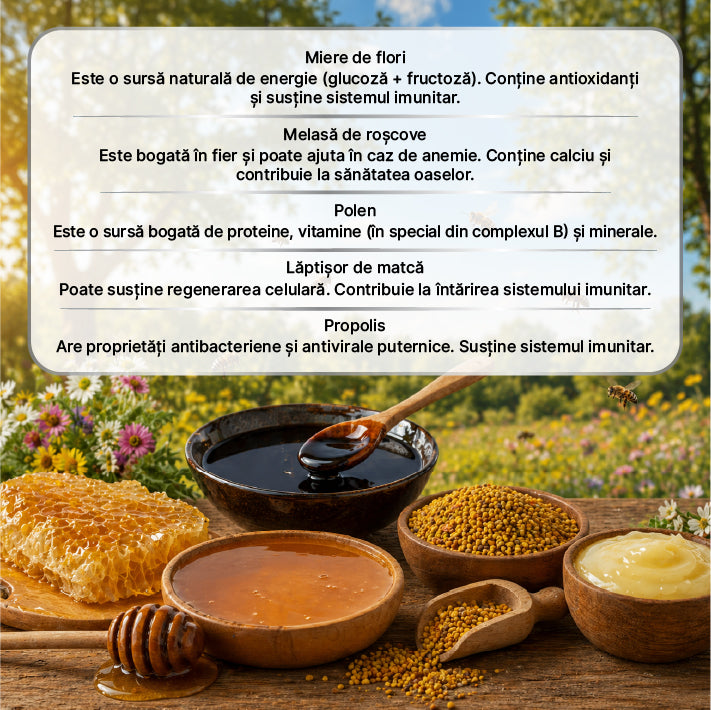 Pastă de Propolis cu Beta Glucan și Ginseng 240 gr