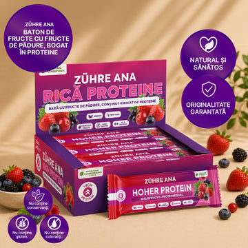 Bară Proteică cu Fructe de Pădure 40 gr x 12 bucăți
