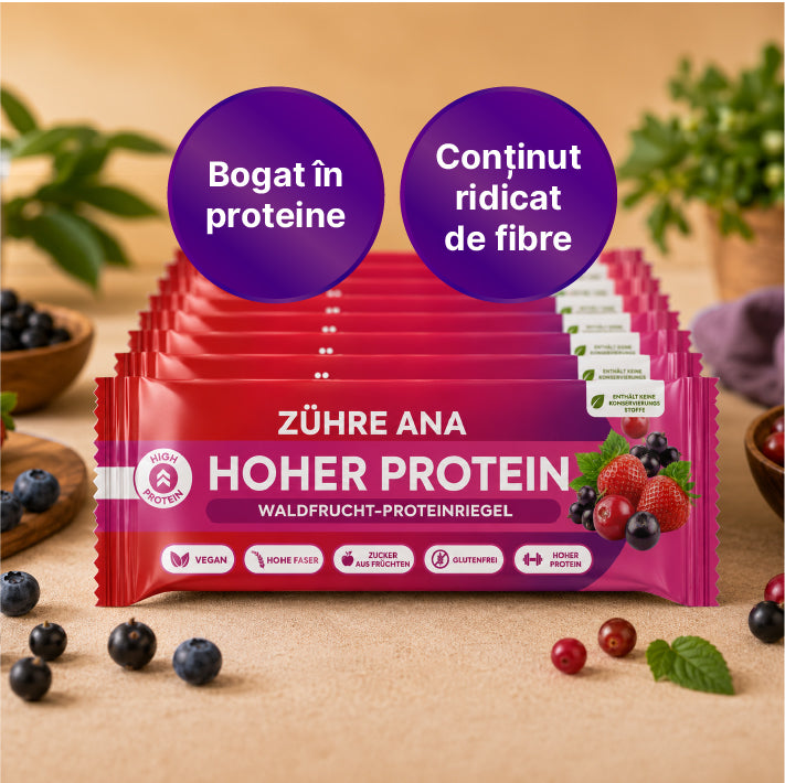 Bară Proteică cu Fructe de Pădure 40 gr x 12 bucăți