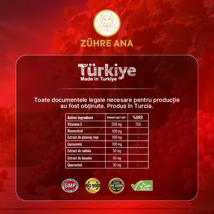 Zuhre Ana Sirop cu Resveratrol 150 ml