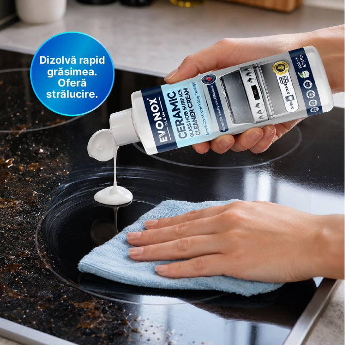 Clean Cremă pentru Curățarea Plitelor Ceramice și din Sticlă 200 ml