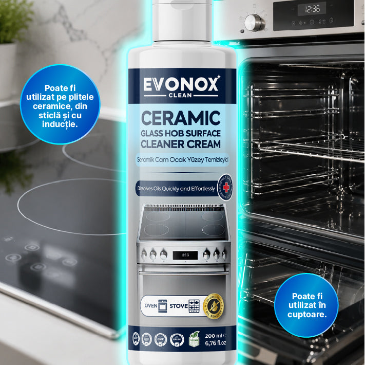 Clean Cremă pentru Curățarea Plitelor Ceramice și din Sticlă 200 ml
