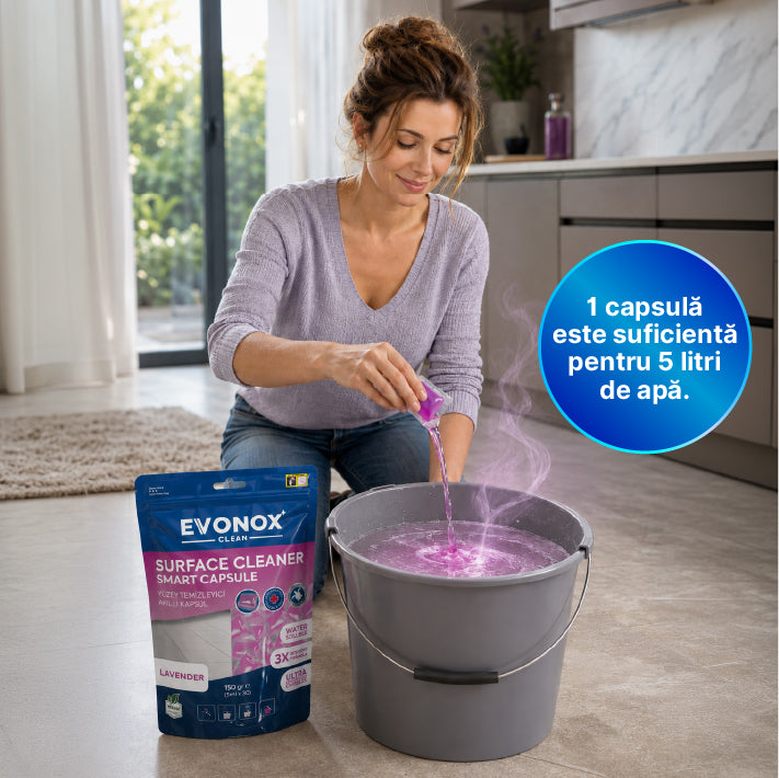 Clean Capsule Inteligentă pentru Curățarea Suprafețelor cu Parfum de Lavandă 150 gr